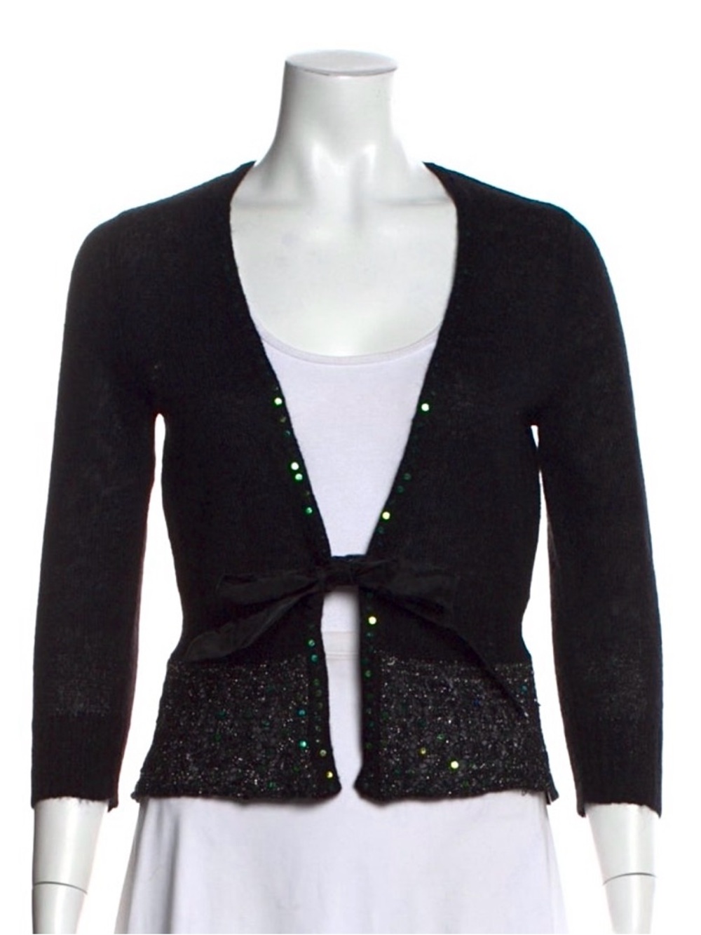 BEAUTIFUL Vince Dark Gray/Black Sequin Embellished Cardigan (medium)